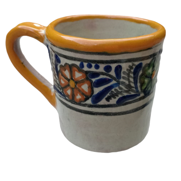 Taza talavera flores auténtica